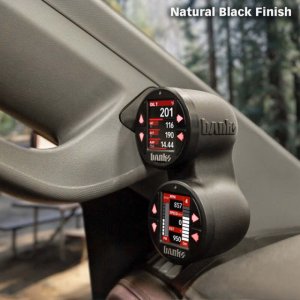 GMC 2500 Gauge Pod - Banks Power - iDash Stealth Dual Pod Mount 52mm - Black - `20-`23 GMC 2500 Gauge Pod - Banks Power - iDash Stealth Dual Pod Mount 52mm - Black - `20-`23